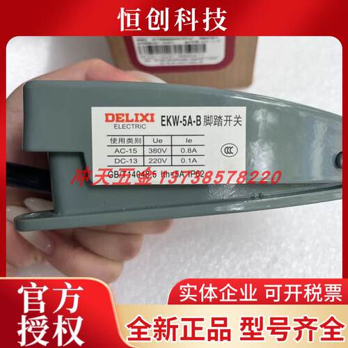 DELIXI德力西EKW-5A-B芯子带线自复位脚踏开关5A/B冲床踏板控制