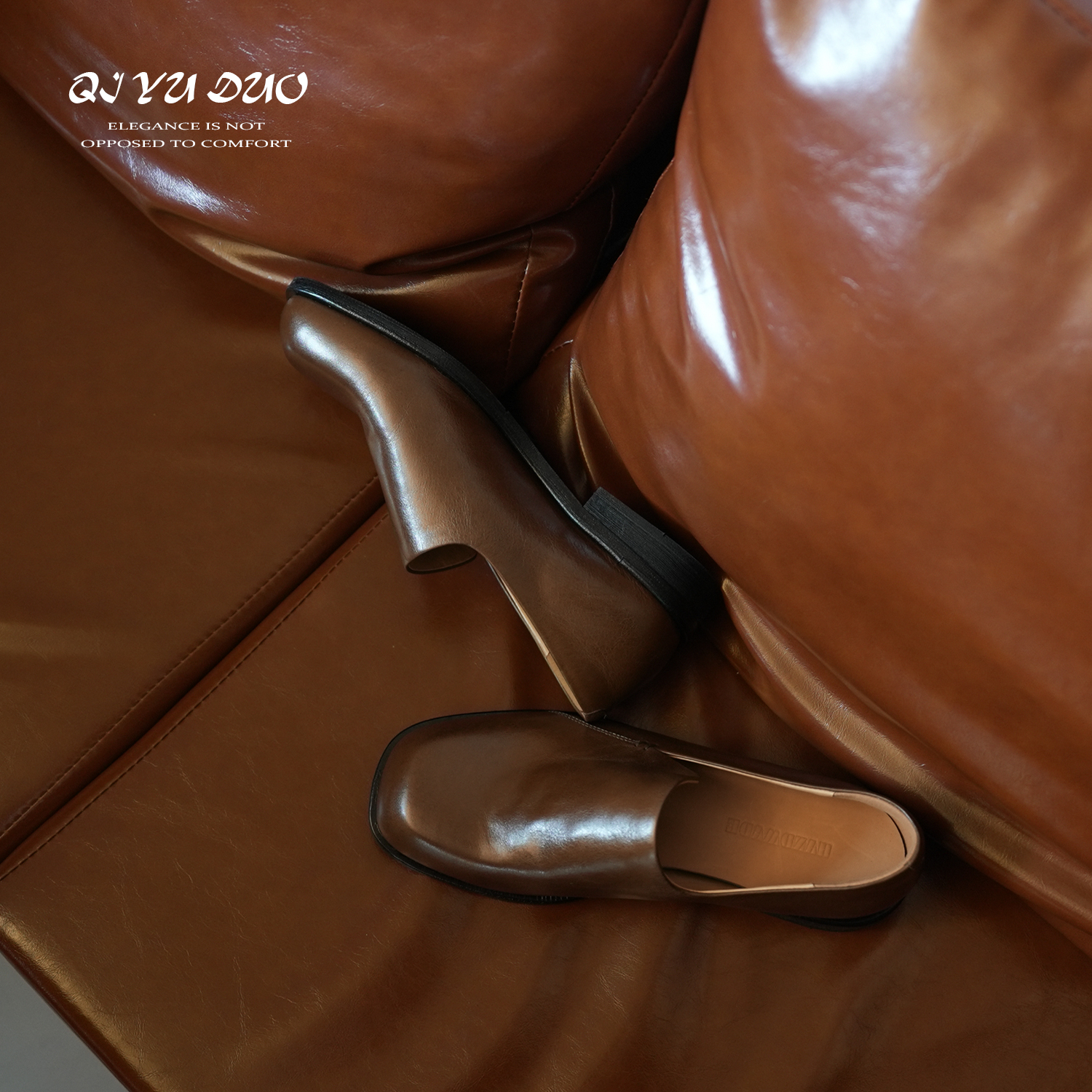 英伦风超软牛皮乐福鞋女职场单鞋