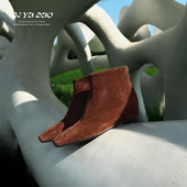 七与多 5cm 法式 方头短靴女2025秋冬新款 后拉链显瘦内增高裸靴