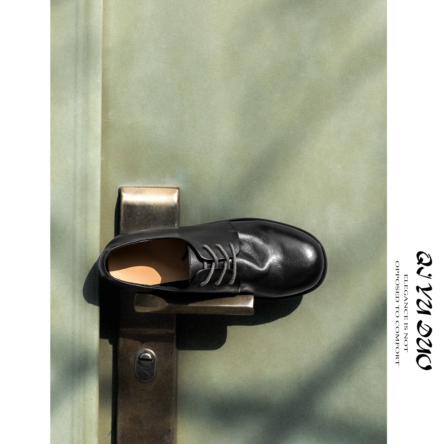 QIYUDUO 马皮小皮鞋2026年新款系带黑色软皮平底鞋百搭真皮单鞋女,女鞋,深口单鞋,淘宝优惠券,粉丝福利购,淘宝优惠卷