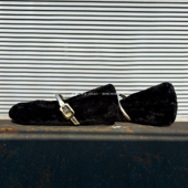 女外穿羊羔毛玛丽珍单鞋 芭蕾风一字带内增高毛毛鞋 七与多 4cm