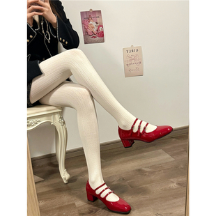 奶白加绒美腿袜 Tofilms秋冬保暖精致麻花灰色打底袜加厚连袜裤