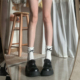 films韩风ins秋冬三层木耳边蝴蝶结可爱少女羊毛中筒堆堆袜
