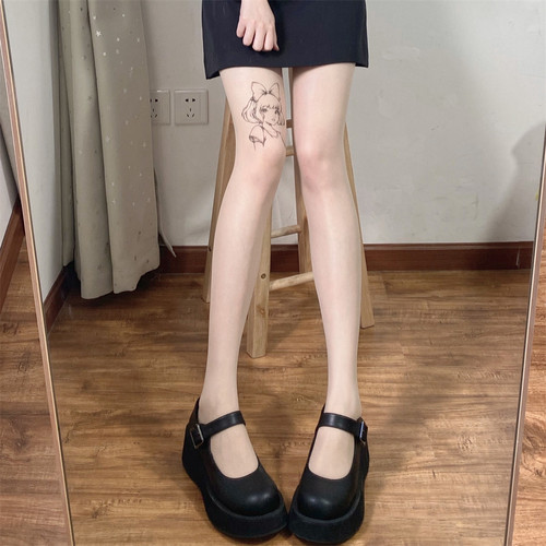 辣妹纹身丝袜光腿美肤袜