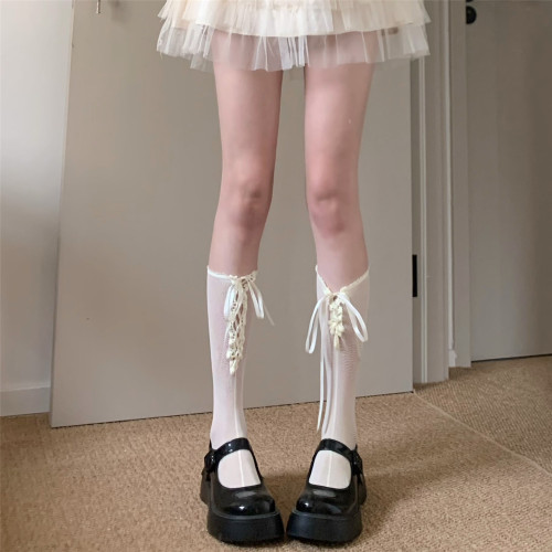 AYTofilms春夏交叉绑带小腿袜