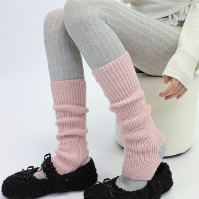 AYTofilms韩粉秋冬针织堆堆袜套