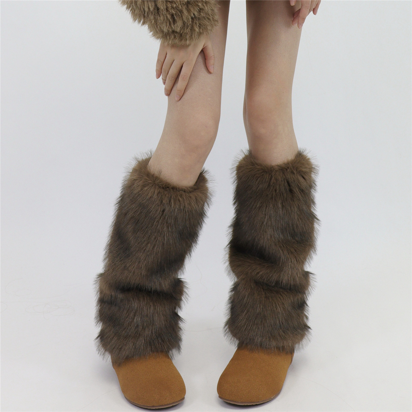 AYTofilms冬保暖仿皮草毛毛袜套