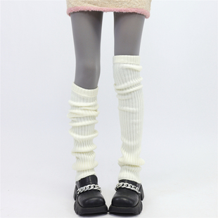 AYTofilms 秋冬瑜伽过膝腿套加长保暖针织长筒袜套叠穿加厚护膝套