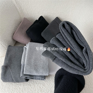 袜显瘦秋冬保暖打底裤 深灰色加绒加厚高腰连裤 films 女