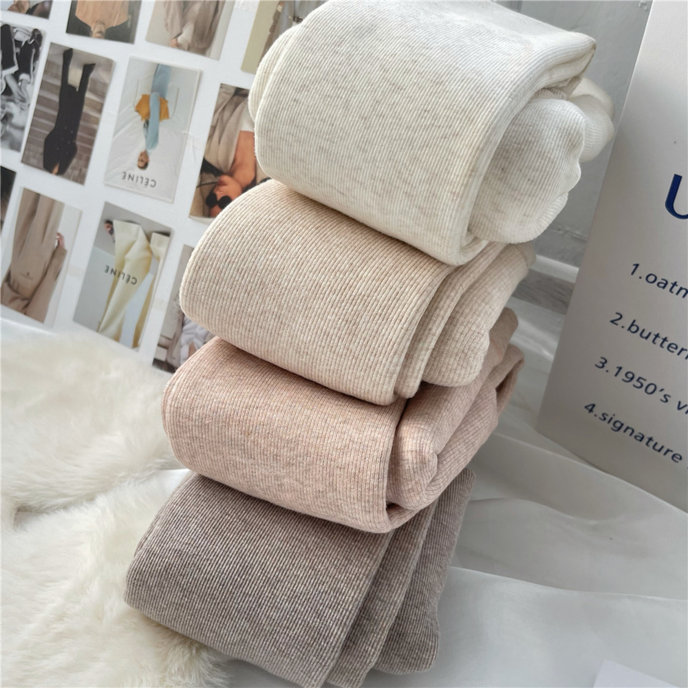 AY To films秋冬日系2000D加绒加厚保暖打底袜燕麦白色厚绒连裤袜