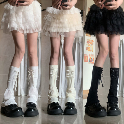 AYTofilms洛丽塔木耳边微喇腿套