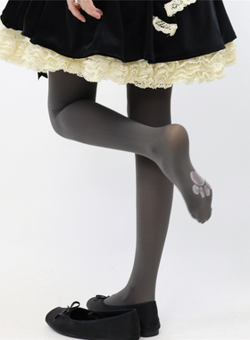 AYTofilms厚灰平板120D打底袜日系JK天鹅绒黑色连裤袜猫抓丝袜女