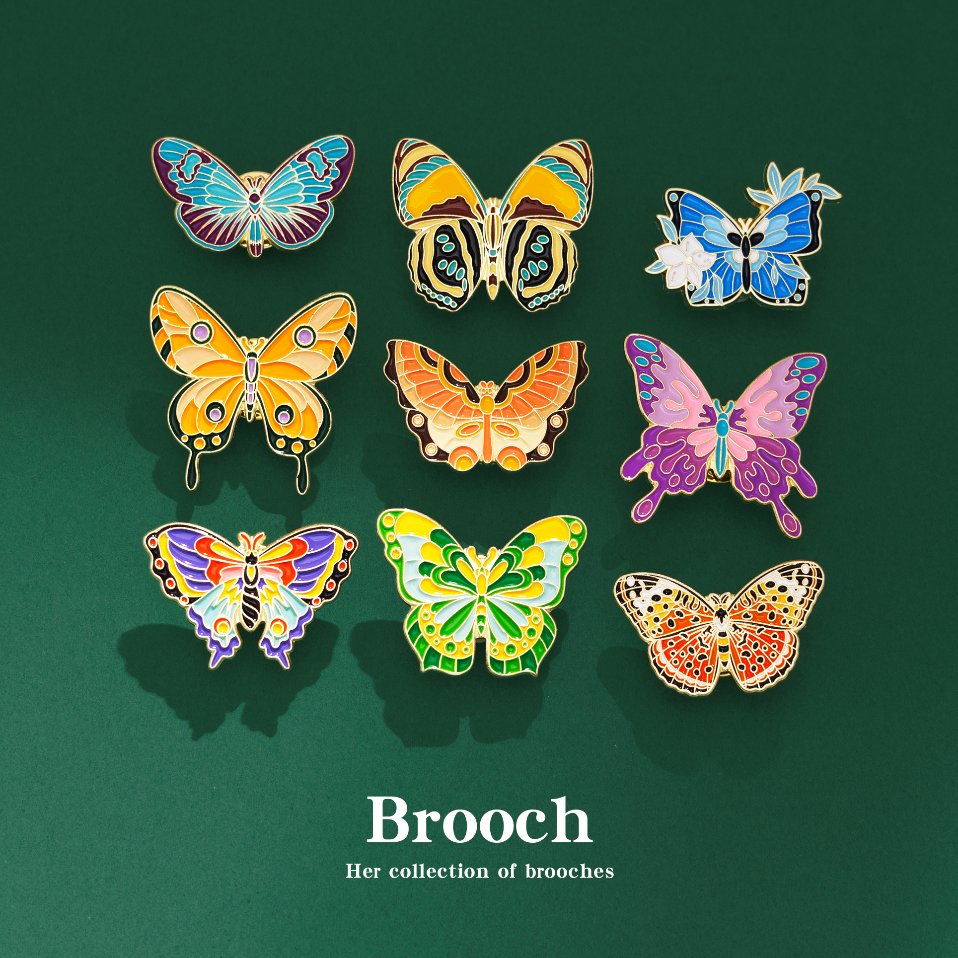 2024新款她然卡通蝴蝶胸针