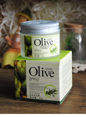 正品包邮韩伊橄榄Olive深层保湿霜50g补水雪肌滋润赋活护肤面霜