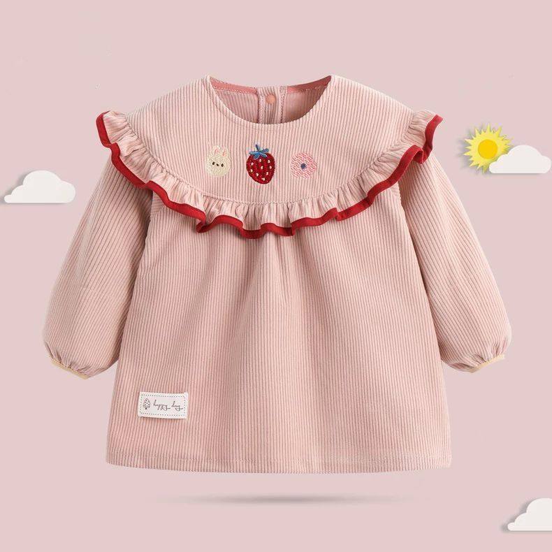 儿童吃饭罩衣宝宝洋气外穿公主围裙女孩婴儿反穿衣秋冬季防水防脏,童装/婴儿装/亲子装,反穿衣/罩衣,淘宝优惠券,粉丝福利购,淘宝优惠卷