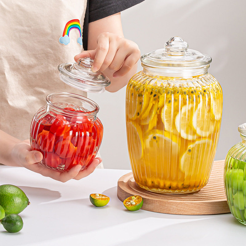 加厚玻璃密封罐子大容量咸菜罐子五谷储物储存罐腌蒜家用泡菜坛子,收纳整理,收纳瓶,淘宝优惠券,粉丝福利购,淘宝优惠卷