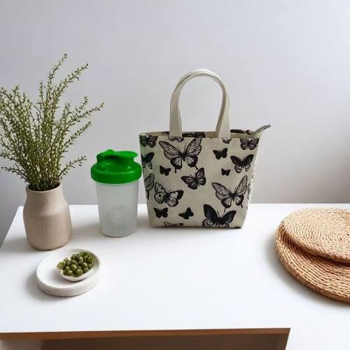 2023新款手提小帆布包韩版印花迷你手提包简约休闲手拎包小购物袋