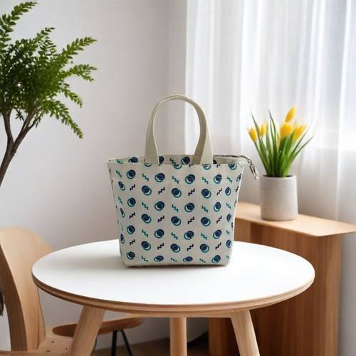 帆布包韩版简约印花迷你手提袋