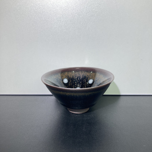 建窑建盏原矿原釉老气韵味深邃兔毫珍珠盏主人建盏茶盏茶杯