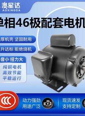 新品电动机双转速自由切换单相低噪音46极配套黑色小微型刨冰电机