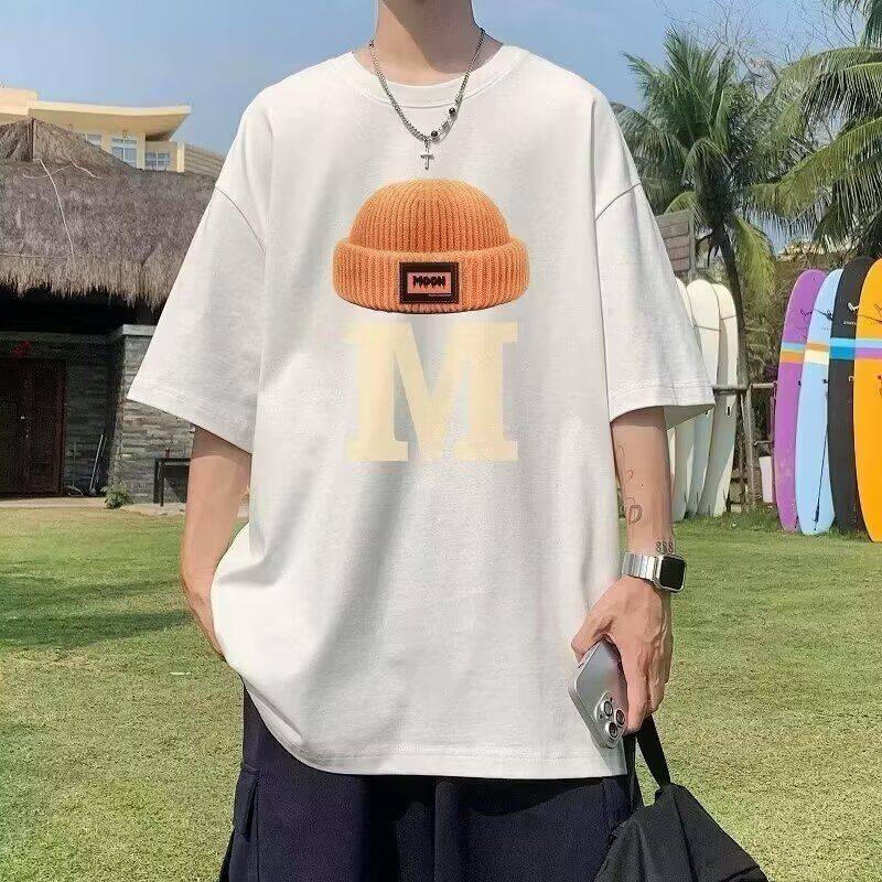 半袖套装夏季hiphopt恤风短袖男款上衣新款体恤宽松2025美式