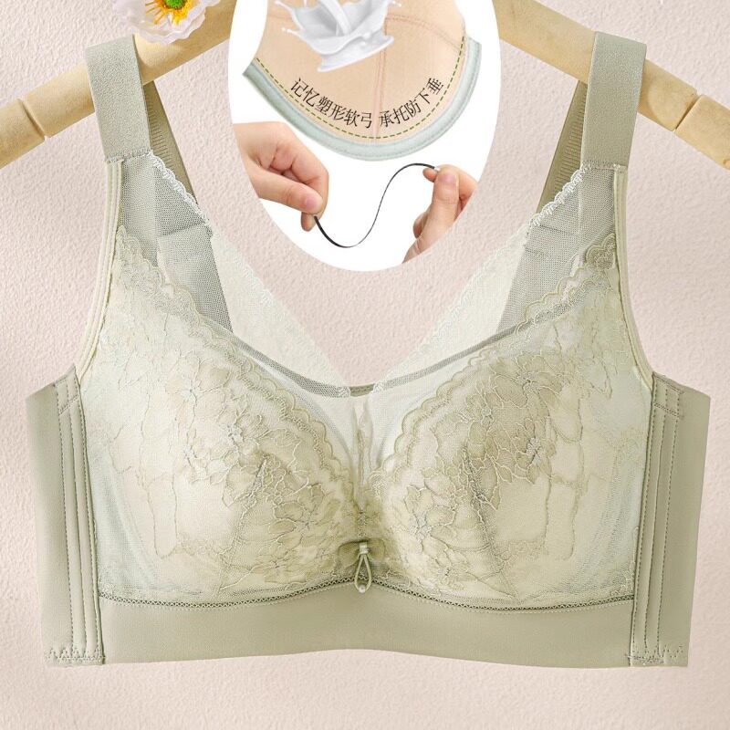 无钢圈文胸女CD薄杯乳胶夹棉上托