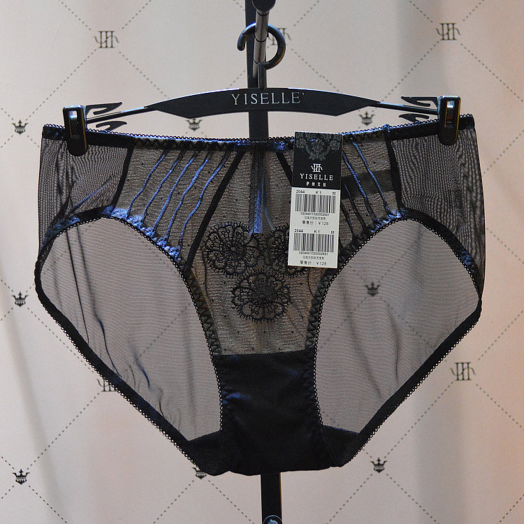 伊丝艾拉网纱内裤女2044低腰性感三角裤文胸8044配套短裤女士内衣