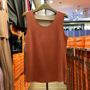 新一步保暖背心女32101大鹅蚕丝随身裁圆领42171磨毛秋冬打底马甲