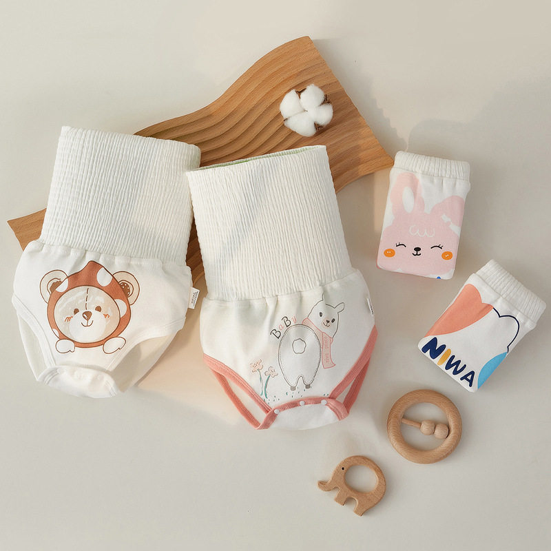 婴儿护肚裤宝宝护肚围新生儿内裤护肚脐婴幼儿肚兜纯棉高腰包