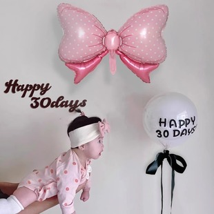 女宝宝满月拍照道具仪式感布置装饰百天纪念背景墙100新生30在家