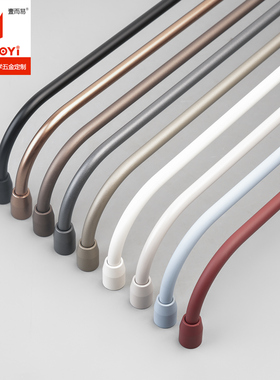 金属圆管栏杆装饰杆书架柜体门折弯护栏挡边条定制铝合金圆弧围栏