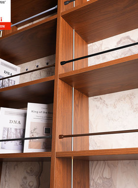 铝合金圆管木柜体金属围栏档杆侧装挡边条装饰书架定制护栏支撑杆