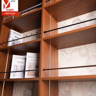 铝合金圆管木柜体金属围栏档杆侧装挡边条装饰书架定制护栏支撑杆