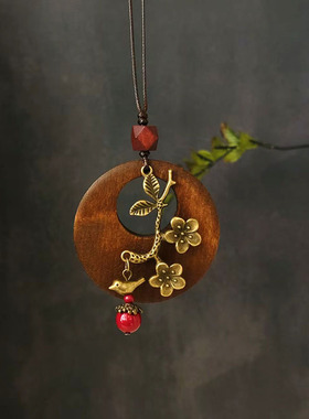 「虞兮」新中式国风长项链女复古梅花枝喜鹊登枝新秀禾服饰配饰