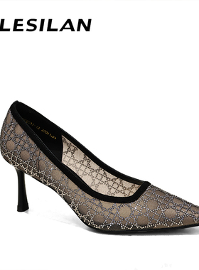 爱乐诗兰专柜新款网面水钻时装酒杯跟高跟鞋5M02