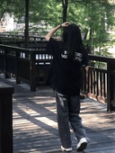 爆款 t恤女100%纯棉学院风2025新款 显瘦学生上衣 黑色短袖 潮牌美式
