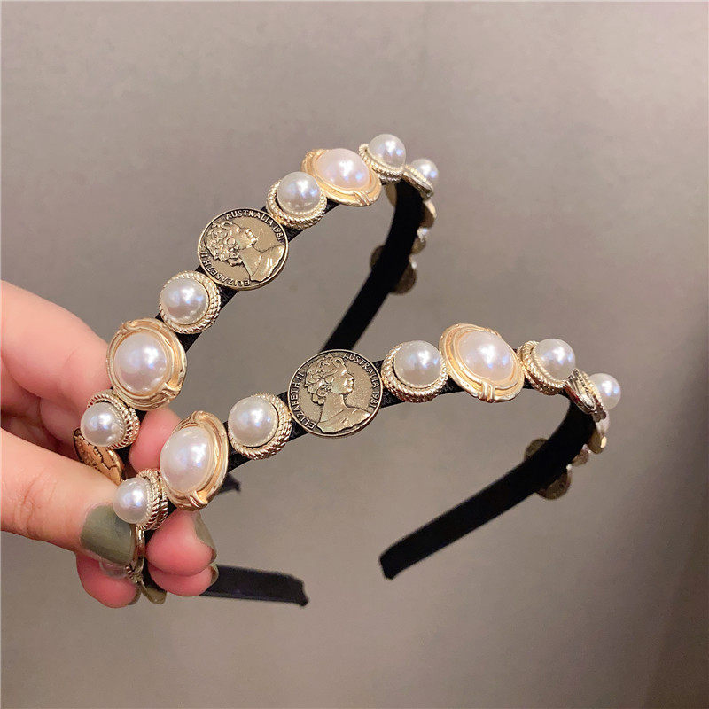 复古巴洛克珍珠发箍女款高级感细发卡日常外戴头箍森系头饰发饰,饰品/流行首饰/时尚饰品新,发饰,淘宝优惠券,粉丝福利购,淘宝优惠卷