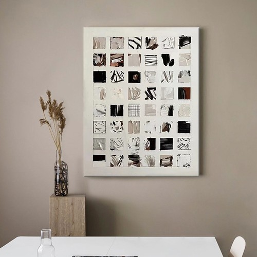 XD.ART《旧忆》手绘油画高级感侘寂风沙发酒店样板间装饰画玄关画