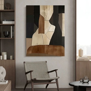 XD纯手绘油画玄关走廊客厅装饰画沙发会议厅画简约抽象立体肌理画