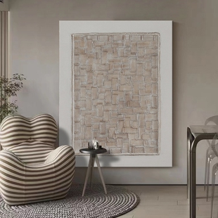 XD抽象艺术挂画轻奢玄关极简手绘餐厅落地画原创客厅现代装饰油画