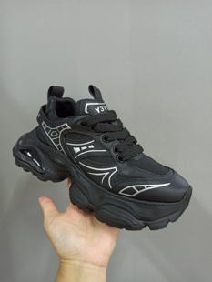 狼耳高品质气垫底老爹鞋百搭潮流时尚舒适防滑耐磨有型增高厚底