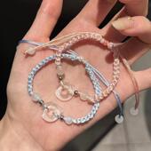 本命年手链 情侣新中式 新款 树脂猫咪平安扣编织手绳国潮国风简约款