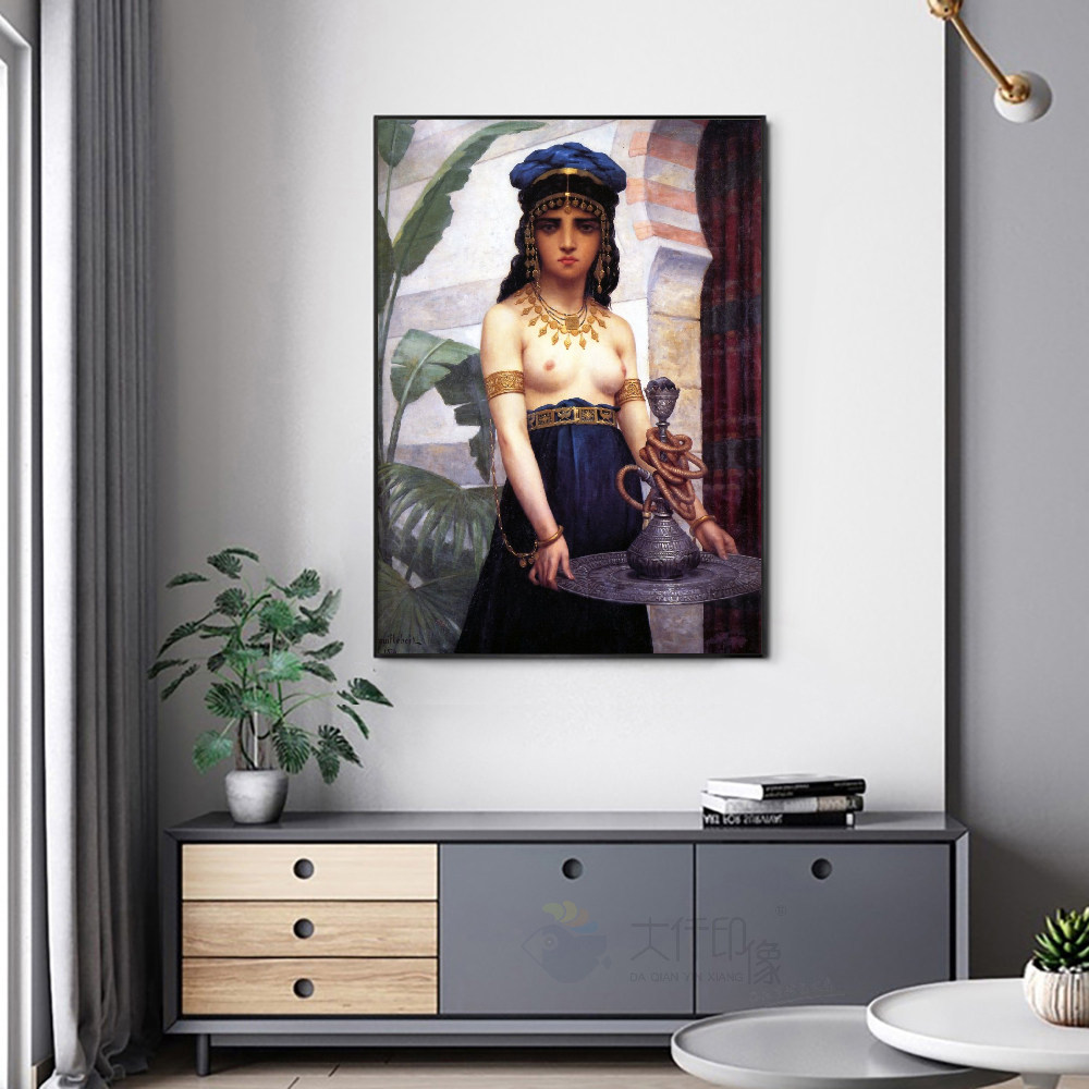 特鲁伊贝尔装饰画工作室挂画玄关过道壁画世界名画《赫林的女仆》