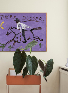 以梦为马艺术画装饰画小众文艺北欧客厅挂画浪漫紫色镜面画ins风