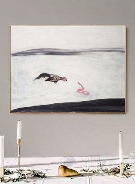 sanyu 公鸡与蛇 常玉现代新中式装饰画客厅挂画样板房书房墙画