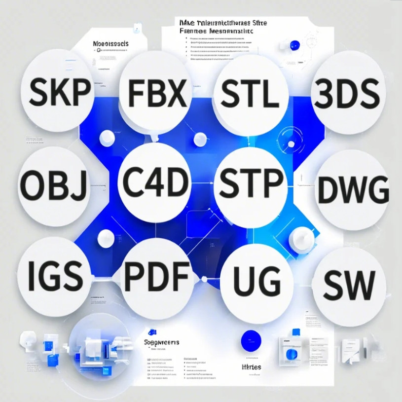 3D模型格式转换igs DWG C4D 3ds Fbx obj stl Skp step格式导出