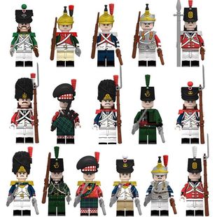 近代中世纪骑士炮兵拿破仑英格兰元帅公爵埃及士兵拼装人仔玩具