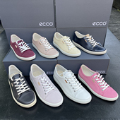 牛皮百搭休闲板鞋 ECCO爱步女鞋 430003柔酷7号 经典 小白鞋 四季 款