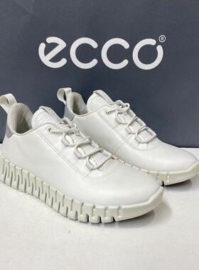 ECCO爱步女鞋新款厚底百搭小白鞋轻便运动鞋老爹鞋灵动218203