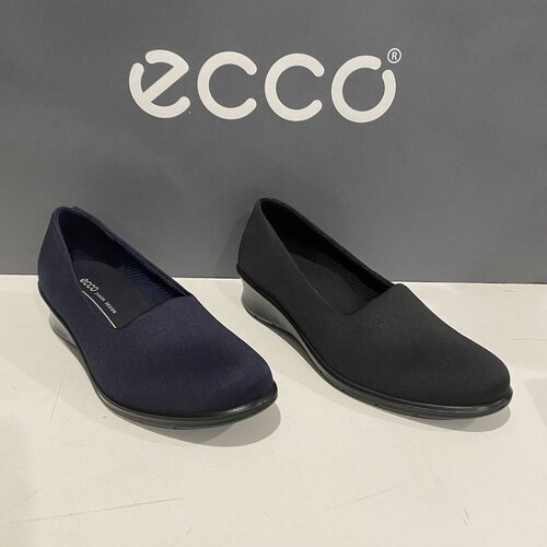 Ecco爱步坡跟一脚蹬懒人鞋乐福鞋